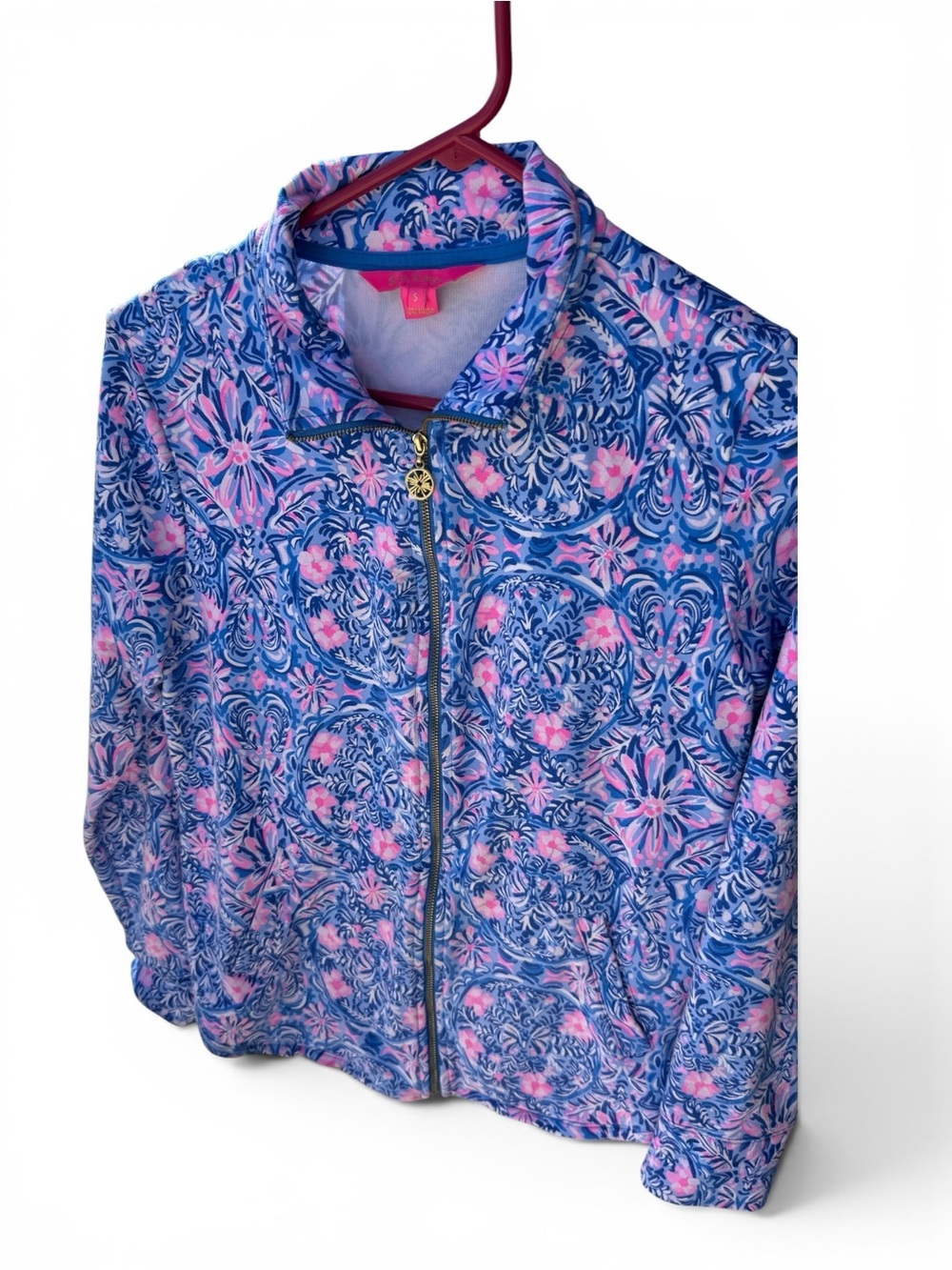 ππ©·Lilly Pulitzer Leona UPF 50+ Zip-Up Jacket| Takin It Easy Print|Size Small π©·π - Picture 3 of 9